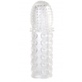 Прозрачная закрытая гелевая насадка - 13,5 см. - Toyfa Basic - в Норильске купить с доставкой