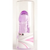 Фиолетовая гелевая насадка с шипами - 13 см. - Toyfa Basic - в Норильске купить с доставкой