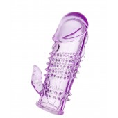 Фиолетовая насадка с коготком и шипами - 13 см. - Toyfa Basic - в Норильске купить с доставкой