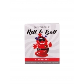 Стимулирующий презерватив-насадка Roll   Ball Strawberry - Sitabella - купить с доставкой в Норильске