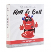 Стимулирующий презерватив-насадка Roll   Ball Strawberry - Sitabella - купить с доставкой в Норильске