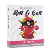 Стимулирующий презерватив-насадка Roll   Ball Raspberry - Sitabella - купить с доставкой в Норильске