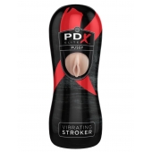 Мастурбатор-вагина Vibrating Pussy Stroker с вибрацией - Pipedream - в Норильске купить с доставкой