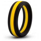 Черно-желтое силиконовое эрекционное кольцо Silicone Go Pro Cock Ring - Blush Novelties - в Норильске купить с доставкой