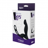 Черный вибромассажер простаты P-PLEASER W ERECTION ENHANCE - Dream Toys - в Норильске купить с доставкой