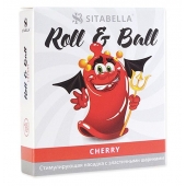 Стимулирующий презерватив-насадка Roll   Ball Cherry - Sitabella - купить с доставкой в Норильске
