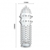 Закрытая прозрачная насадка Crystal sleeve - 14,2 см. - Erowoman-Eroman - в Норильске купить с доставкой