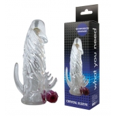 Закрытая прозрачная вибронасадка на пенис Crystal Sleeve Vibe - Erowoman-Eroman - в Норильске купить с доставкой