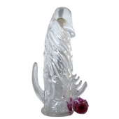 Закрытая прозрачная вибронасадка на пенис Crystal Sleeve Vibe - Erowoman-Eroman - в Норильске купить с доставкой