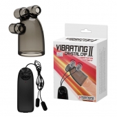 Дымчатая насадка-мастурбатор с вибрацией Vibrating Crystal Cap II - Baile - в Норильске купить с доставкой