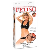 Черный податливый страпон Posable Partner Strap-On - 17,8 см. - Pipedream - купить с доставкой в Норильске