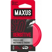 Ультратонкие презервативы в железном кейсе MAXUS Sensitive - 3 шт. - Maxus - купить с доставкой в Норильске