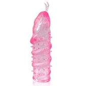 Закрытая рельефная насадка Crystal sleeve snakes в виде змеи с усиками - 14 см. - Erowoman-Eroman - в Норильске купить с доставкой
