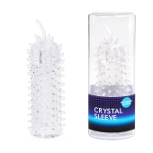 Закрытая рельефная насадка Crystal sleeve с усиками - 12 см. - Erowoman-Eroman - в Норильске купить с доставкой