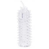 Закрытая рельефная насадка Crystal sleeve с усиками - 12 см. - Erowoman-Eroman - в Норильске купить с доставкой