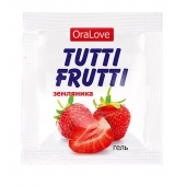 Пробник гель-смазки Tutti-frutti с земляничным вкусом - 4 гр. - Биоритм - купить с доставкой в Норильске