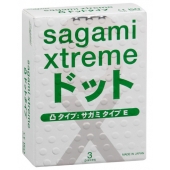 Презервативы Sagami Xtreme SUPER DOTS с точками - 3 шт. - Sagami - купить с доставкой в Норильске