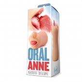 Телесный мастурбатор-ротик с язычком Oral Anne - Blush Novelties - в Норильске купить с доставкой