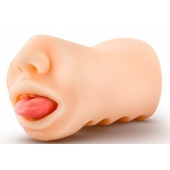 Телесный мастурбатор-ротик с язычком Oral Anne - Blush Novelties - в Норильске купить с доставкой