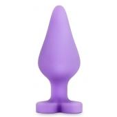 Фиолетовая анальная пробка Naughty Candy Heart Do Me Now - 8,9 см. - Blush Novelties - купить с доставкой в Норильске