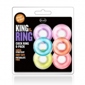 Набор из 6 эрекционных колец King of the Ring - Blush Novelties - в Норильске купить с доставкой