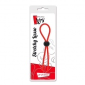 Красное эрекционное лассо с одной бусиной-утяжкой STRETCHY THIN LASSO - Dream Toys - в Норильске купить с доставкой