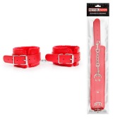 Красные мягкие оковы на регулируемых ремешках - Notabu - купить с доставкой в Норильске