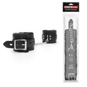 Черные оковы на металлических карабинах - Notabu - купить с доставкой в Норильске