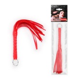 Красная плеть с рукоятью в оплетке - 28 см. - Notabu - купить с доставкой в Норильске