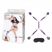 Фиолетовый набор фиксаций на кровати Classic Bedspreader - Lux Fetish - купить с доставкой в Норильске