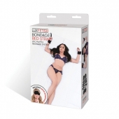 Чёрные манжеты для фиксации на кровати Bondage Bed Strap - Lux Fetish - купить с доставкой в Норильске