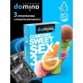 Презервативы для орального секса DOMINO Sweet Sex с ароматом мороженого - 3 шт. - Domino - купить с доставкой в Норильске
