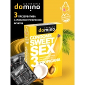 Презервативы для орального секса DOMINO Sweet Sex с ароматом тропических фруктов - 3 шт. - Domino - купить с доставкой в Норильске