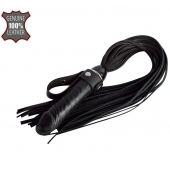 Черная плеть  Ковбой  с ручкой-фаллосом - 55 см. - Sitabella - купить с доставкой в Норильске