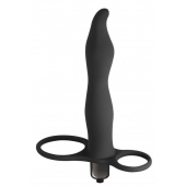 Черная вибронасадка для двойного проникновения Flirtini - 15,9 см. - Lola Games - купить с доставкой в Норильске