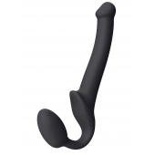 Черный безремневой страпон Silicone Bendable Strap-On S - Strap-on-me - купить с доставкой в Норильске
