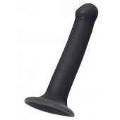 Черный фаллос на присоске Silicone Bendable Dildo M - 18 см. - Strap-on-me - купить с доставкой в Норильске