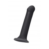 Черный фаллос на присоске Silicone Bendable Dildo L - 19 см. - Strap-on-me - купить с доставкой в Норильске
