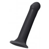 Черный фаллос на присоске Silicone Bendable Dildo L - 19 см. - Strap-on-me - купить с доставкой в Норильске