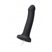 Черный фаллос с имитацией эякуляции Silicon Cum Dildo L - 19,6 см. - Strap-on-me - купить с доставкой в Норильске