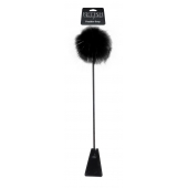 Черный стек Feather Crop с пуховкой на конце - 53,3 см. - Pipedream - купить с доставкой в Норильске