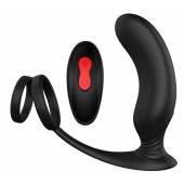 Черный массажер простаты REMOTE P-PLEASER - Dream Toys - в Норильске купить с доставкой