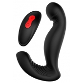 Черный вибромассажер простаты SWIRLING P-PLEASER - Dream Toys - в Норильске купить с доставкой