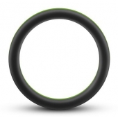 Черно-зеленое эрекционное кольцо Silicone Go Pro Cock Ring - Blush Novelties - в Норильске купить с доставкой