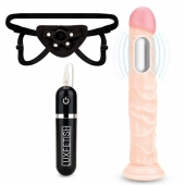 Регулируемые трусики с вибрирующей насадкой - 21 см. - Lux Fetish - купить с доставкой в Норильске