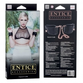 Черные мягкие наручники Entice French Cuffs с цепью - California Exotic Novelties - купить с доставкой в Норильске