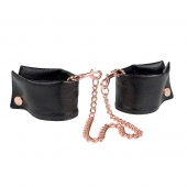 Черные мягкие наручники Entice French Cuffs с цепью - California Exotic Novelties - купить с доставкой в Норильске