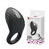 Черное эрекционное виброкольцо с рельефным дизайном Heloise - Baile - в Норильске купить с доставкой