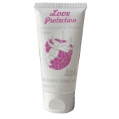 Лубрикант на водной основе с ароматом малины Love Protection Raspberry - 50 мл. - Lola Games - купить с доставкой в Норильске