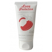 Лубрикант на водной основе с ароматом малины Love Protection Strawberry - 50 мл. - Lola Games - купить с доставкой в Норильске
